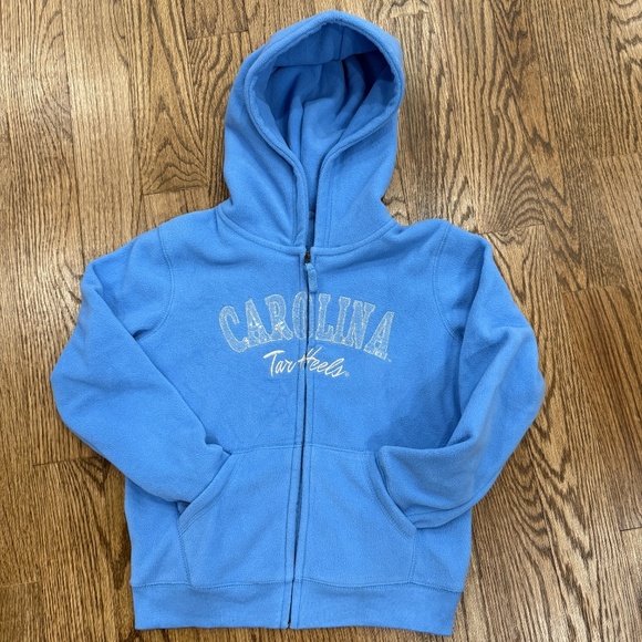 UNC Colosseum Carolina Tar Heels Blue Zipper Hoodie Jacket Girls Large 10/12 NWT - Picture 5 of 6